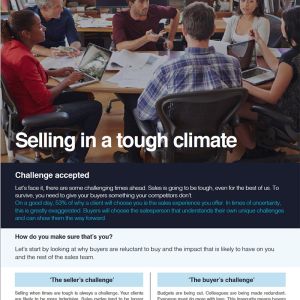 Selling in a tough climate whitepaper- Flume Sales Training Download