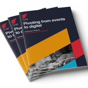 Pivoting from events to digital whitepaper front cover- Download for free from Flume Sales Training