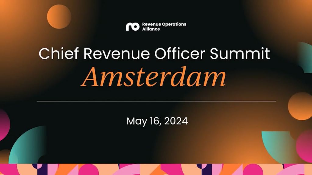 Driving predictable revenue growth: Clone your high performers keynote at the Chief Revenue Officers Summit in Amsterdam