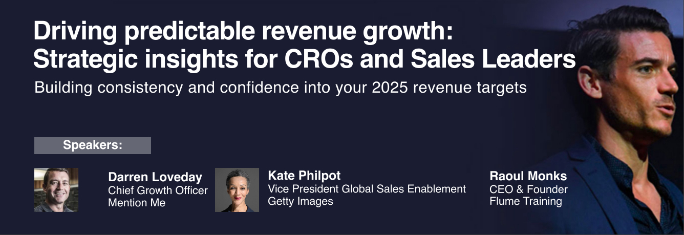 Driving Predictable Revenue Growth: Strategic insights for CROs and Sales Leaders